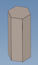 六角柱を作成したいが、拡張シェイプの多角形からだと八角柱になってしまう