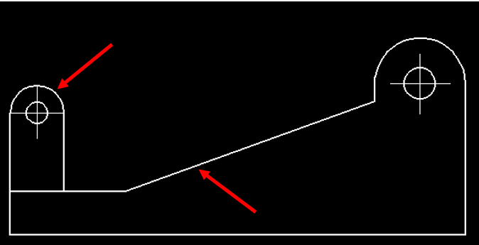 CAXAで円弧と傾いた直線の最短距離の寸法を記入したい IRONCAD 